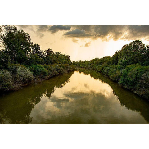 Mississippi River Basin Yazoo-Mississippi Delta-Sunflower River Black Modern Wood Framed Art Print by Jones, Alison