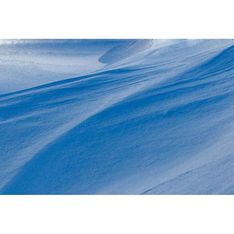 Snowdrift reflecting blue sky-Kalispell-Montana Black Modern Wood Framed Art Print with Double Matting by Jones, Adam