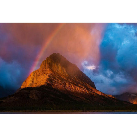 Glacier National Park-Grinnell White Modern Wood Framed Art Print by Theodore, George