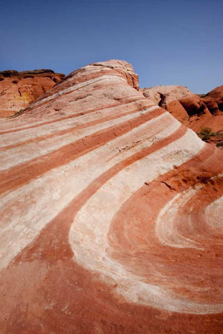 Nevada, Valley of Fire SP Striped sandstone Black Ornate Wood Framed Art Print with Double Matting by Grall, Don