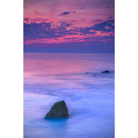 New Jersey, Cape May Scenic on Cape May Beach Black Modern Wood Framed Art Print by OBrien, Jay