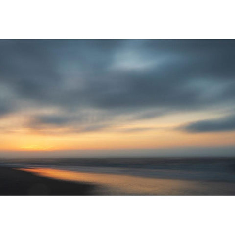 USA-New Jersey-Cape May National Seashore Sunrise on shoreline Black Modern Wood Framed Art Print by Jaynes Gallery