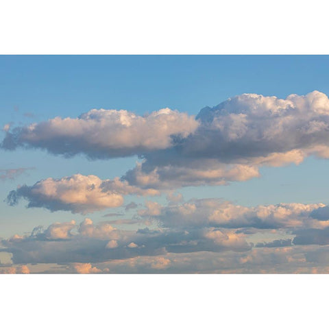 New York City-New York-USA Clouds over New York City in late afternoon Black Modern Wood Framed Art Print by Wilson, Emily M.