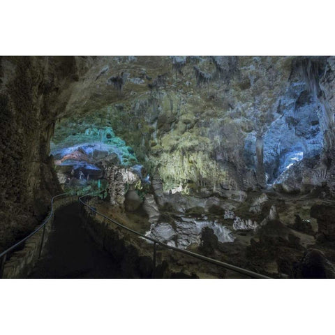 New Mexico, Carlsbad Caverns Scenic of cavern Black Modern Wood Framed Art Print by Paulson, Don