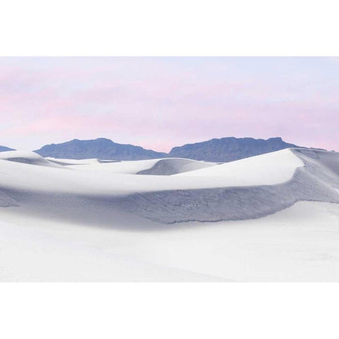 New Mexico, White Sands NM Desert landscape Black Modern Wood Framed Art Print with Double Matting by Paulson, Don