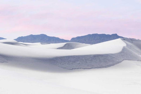 New Mexico, White Sands NM Desert landscape White Modern Wood Framed Art Print with Double Matting by Paulson, Don