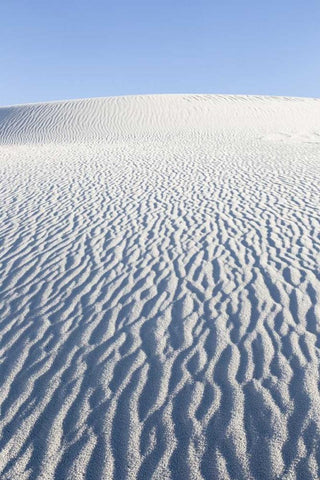 New Mexico, White Sands NM Desert landscape White Modern Wood Framed Art Print with Double Matting by Paulson, Don
