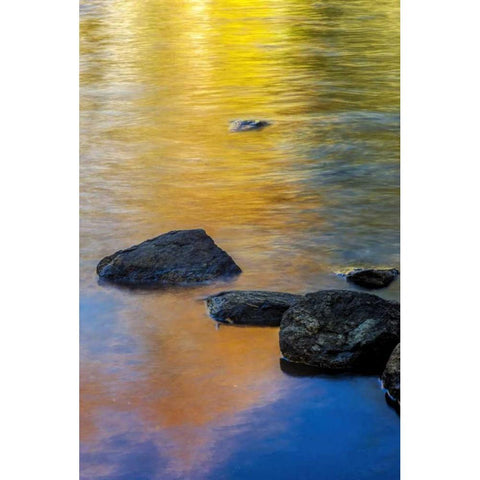 NY, Adirondack Mts Autumn at Buttermilk Falls Black Modern Wood Framed Art Print with Double Matting by OBrien, Jay