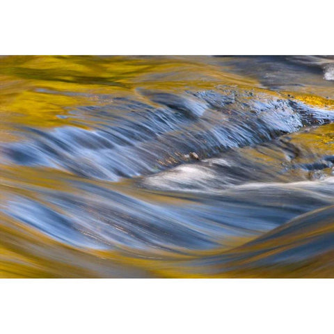 NY, Adirondacks Flowing water on Raquette Lake Black Modern Wood Framed Art Print by OBrien, Jay