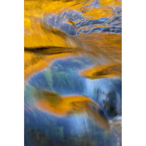 NY, Adirondacks Flowing water on Raquette Lake Black Modern Wood Framed Art Print by OBrien, Jay