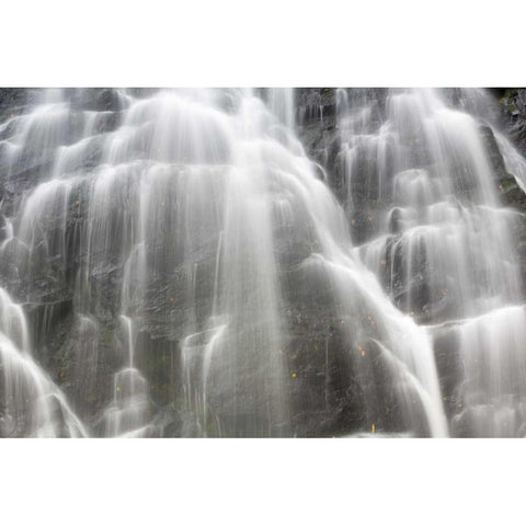 North Carolina, Blue Ridge Crabtree Falls Black Modern Wood Framed Art Print by Paulson, Don