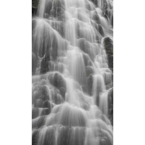 North Carolina, Blue Ridge Crabtree Falls White Modern Wood Framed Art Print by Paulson, Don