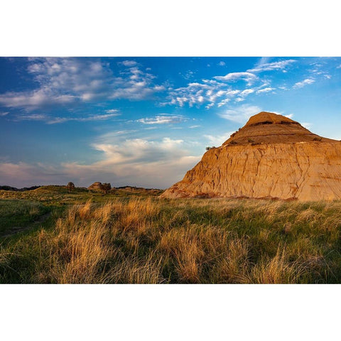 Badlands formations in Theodore Roosevelt National Park-North Dakota-USA Black Modern Wood Framed Art Print by Haney, Chuck