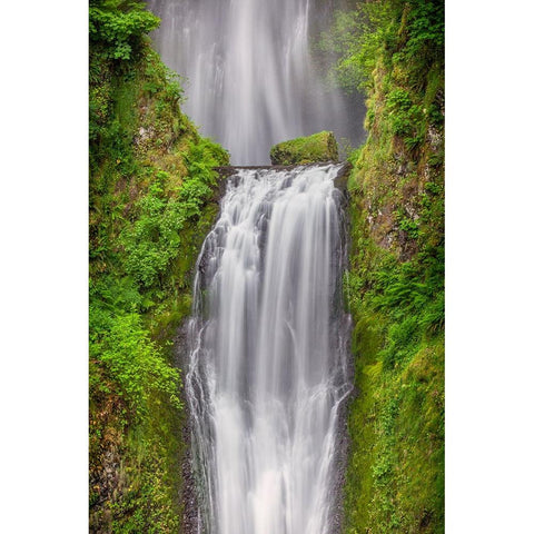 Multnomah Falls-Columbia River Gorge-Oregon Black Modern Wood Framed Art Print by Jones, Adam