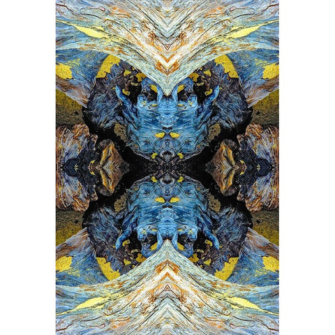 Abstract pattern in driftwood-Bandon Beach-Oregon Black Modern Wood Framed Art Print by Jones, Adam