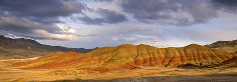 OR, John Day Fossil Beds NM Painted Hills White Modern Wood Framed Art Print with Double Matting by Paulson, Don