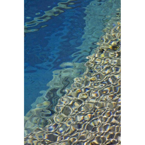 OR Reflection patterns on  Little Crater Lake White Modern Wood Framed Art Print by Paulson, Don