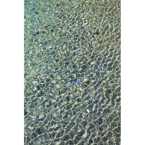 OR Reflection patterns on  Little Crater Lake Black Modern Wood Framed Art Print by Paulson, Don