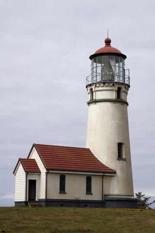 OR, Cape Blanco Oldest standing lighthouse Black Ornate Wood Framed Art Print with Double Matting by Kaveney, Wendy