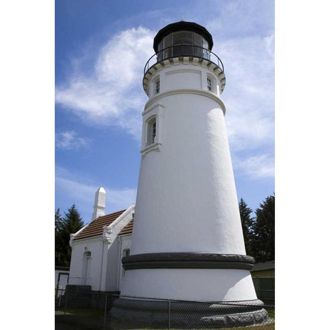 Oregon, Winchester Bay Umpqua River Lighthouse Gold Ornate Wood Framed Art Print with Double Matting by Kaveney, Wendy