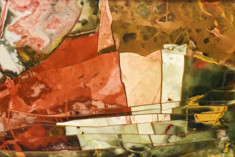 Oregon, Owyhee River Valley Morrisonite Jasper White Modern Wood Framed Art Print with Double Matting by Kirkland, Dennis