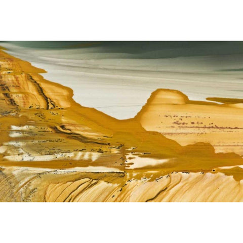 Oregon, Owyhee Close-up of picture jasper stone White Modern Wood Framed Art Print by Kirkland, Dennis