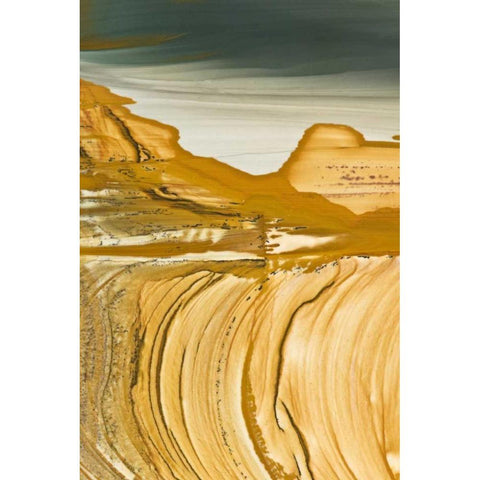 Oregon, Owyhee Close-up of picture jasper stone Gold Ornate Wood Framed Art Print with Double Matting by Kirkland, Dennis