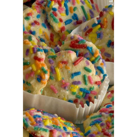 Oregon, Portland Sugar cookies with sprinkles Black Modern Wood Framed Art Print by Terrill, Steve
