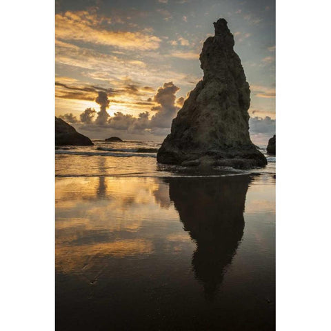 USA, Oregon, Bandon Shore scenic Black Modern Wood Framed Art Print by Illg, Cathy and Gordon