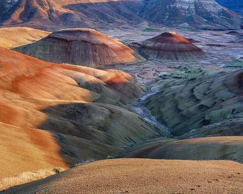 Painted Hills at John Day Fossil Beds National Monument-Oregon Black Ornate Wood Framed Art Print with Double Matting by Garber, Howie