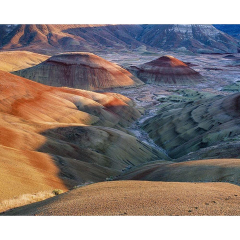 Painted Hills at John Day Fossil Beds National Monument-Oregon Black Modern Wood Framed Art Print by Garber, Howie