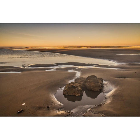 Bandon Beach-Oregon Black Modern Wood Framed Art Print by Ford, John