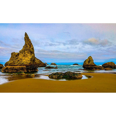 USA-Oregon-Bandon-Beach Black Modern Wood Framed Art Print with Double Matting by Restuccia, Joe III