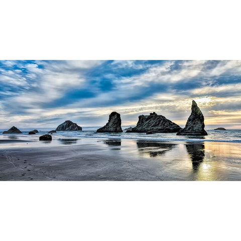 USA-Oregon-Bandon-Beach Black Modern Wood Framed Art Print by Restuccia, Joe III