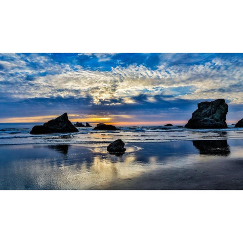 USA-Oregon-Bandon-Beach Black Modern Wood Framed Art Print by Restuccia, Joe III