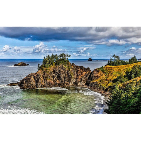 USA-Oregon-Cape Sebastian Black Modern Wood Framed Art Print with Double Matting by Restuccia, Joe III
