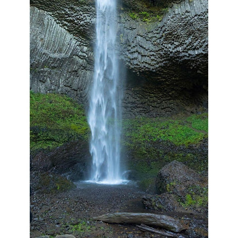 OR-Columbia River Gorge National Scenic Area-Latourell Falls Black Modern Wood Framed Art Print by Wild, Jamie and Judy