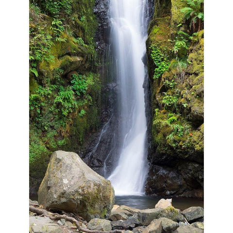 OR-Columbia River Gorge National Scenic Area-Hole in the Wall Falls Black Modern Wood Framed Art Print by Wild, Jamie and Judy