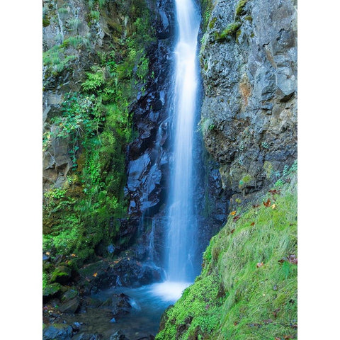 Oregon-Columbia River Gorge National Scenic Area-Warren Creek-at Hole in the Wall Falls Gold Ornate Wood Framed Art Print with Double Matting by Wild, Jamie and Judy