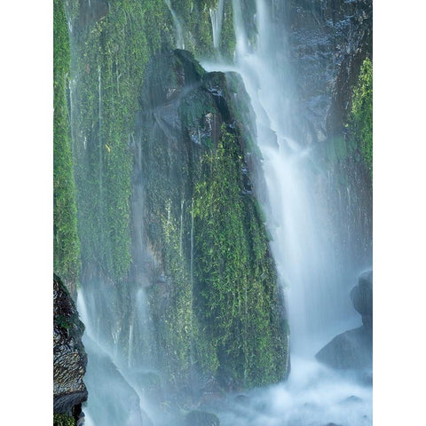 Oregon-Columbia River Gorge National Scenic Area-Lancaster Falls Black Modern Wood Framed Art Print by Wild, Jamie and Judy