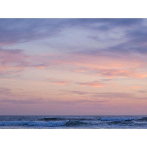 Oregon-Cape Arch-Pacific ocean evening light on surf Black Modern Wood Framed Art Print by Gulin, Sylvia
