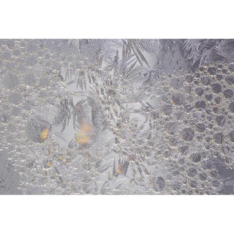 Pennsylvania Frosty window pane and soap bubbles Black Modern Wood Framed Art Print with Double Matting by Anon, Ellen