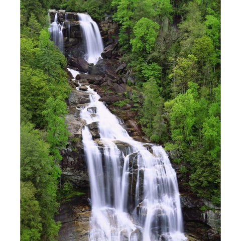 USA, Whitewater Falls in South Carolina Gold Ornate Wood Framed Art Print with Double Matting by Talbot Frank, Christopher