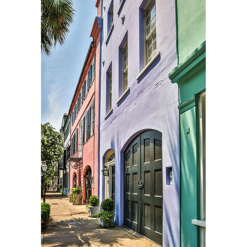 Usa-South Carolina-Charleston Black Modern Wood Framed Art Print by Looney, Hollice