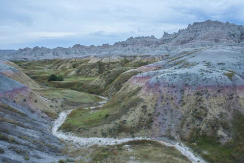 South Dakota, Badlands NP Wilderness landscape White Modern Wood Framed Art Print with Double Matting by Illg, Cathy and Gordon