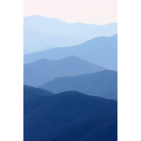 View of Smoky Mountain Range from Clingmans Dome Black Modern Wood Framed Art Print by Miller, Anna