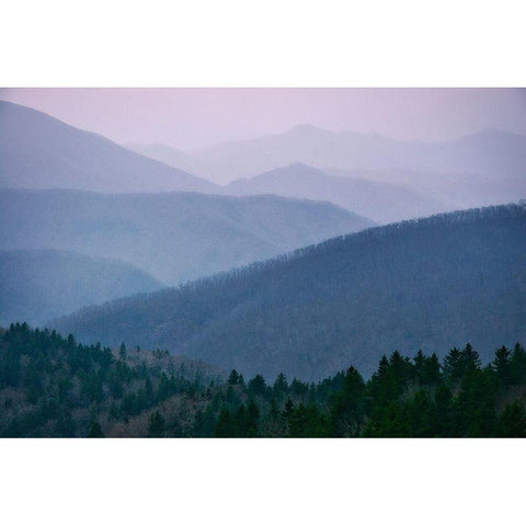 Smoky Mountain View-Tennessee-USA Black Modern Wood Framed Art Print by Miller, Anna