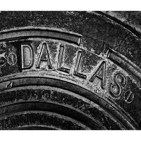 Dallas Texas manhole cover Black Modern Wood Framed Art Print by SMO