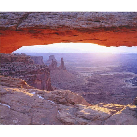 UT, Canyonlands NP Sandstone formations, sunrise Black Modern Wood Framed Art Print by Talbot Frank, Christopher