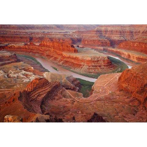 UT, Dead Horse Point SP Gooseneck section Black Modern Wood Framed Art Print with Double Matting by Paulson, Don